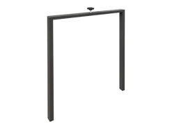Mesa extensible con patas curvadas de acero antracita Volta-Color Natural-Alargaderas -Ancho extensible