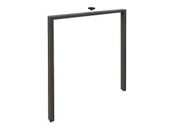 Mesa extensible cuadrada pequeña 90x90/246 cm Naxo-Color Marrón-Soporte 4 pies-3 alargaderas finas