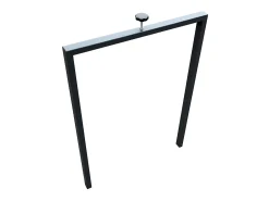 Mesa extensible cuadrada pequeña en madera blanca y roble natural de 90 a 246 cm Nako-Soporte 4 pies