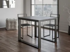 Mesa extensible cuadrada pequeña 90x90/180 cm Tiroz evolución-Color Blanco