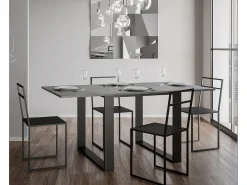 Mesa extensible cuadrada pequeña 90x90/180 cm Tiroz evolución-Color Blanco