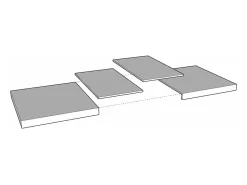 Mesa extensible de 6 a 10 plazas L 120 a 224 cm madera oscura y estructura de metal antracita Bidy