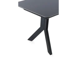 Mesa extensible de cerámica gris con patas de metal 160/210x90