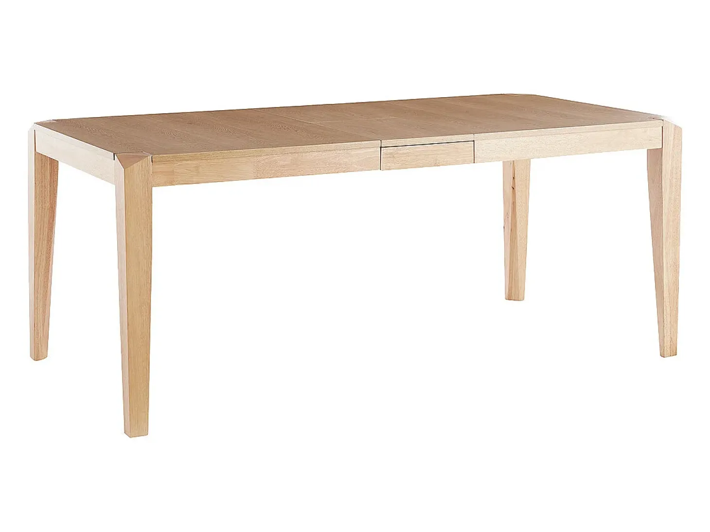 Mesa extensible de contrachapado de fresno y madera de caucho 150-180 cm BOLLY