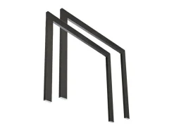 Mesa extensible de diseño con patas entrelazadas antracita Klass-Color Blanco-Ancho extensible
