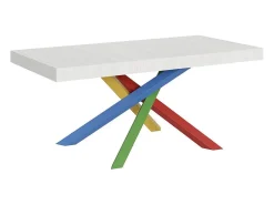Mesa extensible de diseño con patas entrelazadas multicolor Artemis-Color Natural-Ancho extensible