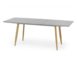Mesa extensible de diseño 160cm x 200cm lacada gris Scotia