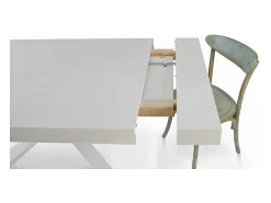 Mesa extensible de madera blanca 160x90 cm - 260x90 cm - TRASTEVERE