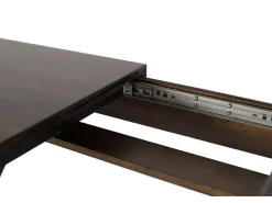 Mesa extensible de madera de mango y patas de metal