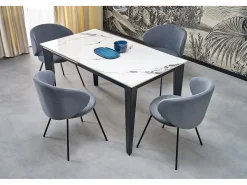 Mesa extensible de mármol para 6/8 personas 141/201x81 cm