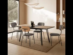 Mesa extensible de roble para 6 personas 140/180x90 cm