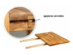Mesa extensible en madera maciza de roble Ritza de 160 a 210 cm