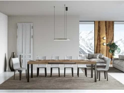 Mesa extensible Everyday 120/380x90 cm roble natural con patas antracita