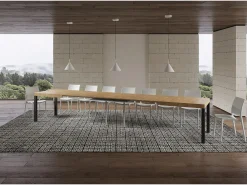 Mesa extensible Everyday 120/380x90 cm roble natural con patas antracita