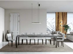 Mesa extensible Everyday 120/380x90 cm patas hormigón antracita