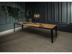 Mesa extensible grande (156/316 x 90 cm) en melamina negra