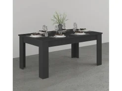 Mesa extensible Jesi ideal para 6-8 personas color antracita mate 140/190x90x75 cm