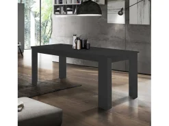 Mesa extensible Jesi ideal para 6-8 personas color antracita mate 140/190x90x75 cm