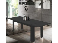 Mesa extensible Jesi ideal para 6-8 personas color antracita mate 140/190x90x75 cm