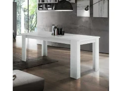 Mesa extensible madera blanca 140-190 x 90 cm salón comedor Jesi Hout