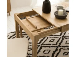 Mesa extensible Marko de madera maciza de roble de 160 a 200 cm