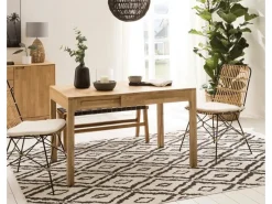 Mesa extensible Marko de madera maciza de roble de 160 a 200 cm