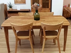 Mesa extensible Marzo de madera maciza de roble de 160 a 210 cm