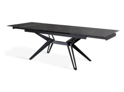 Mesa extensible Match 3 (160/240 x 90 cm) en cerámica negra