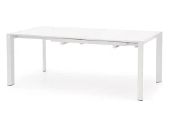 Mesa extensible MDF lacada blanca con patas blancas 130/250×80 cm