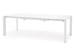 Mesa extensible MDF lacada blanca con patas blancas 130/250×80 cm