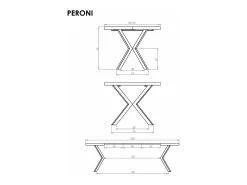 Mesa extensible para 6/8 personas 100/250x75 cm