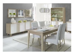 Mesa extensible para comedor MALMO color roble claro