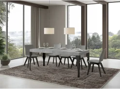 Mesa extensible Paxon Premium 120/380x90 cm con patas antracita.
