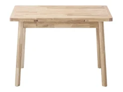 Mesa extensible pequeña de madera maciza de roble blanqueada Miniko de 110 a 170 cm