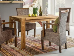 Mesa extensible Ritza de madera maciza de roble de 140 a 190 cm