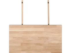 Mesa extensible Ritza de roble macizo blanqueado de 160 a 210 cm
