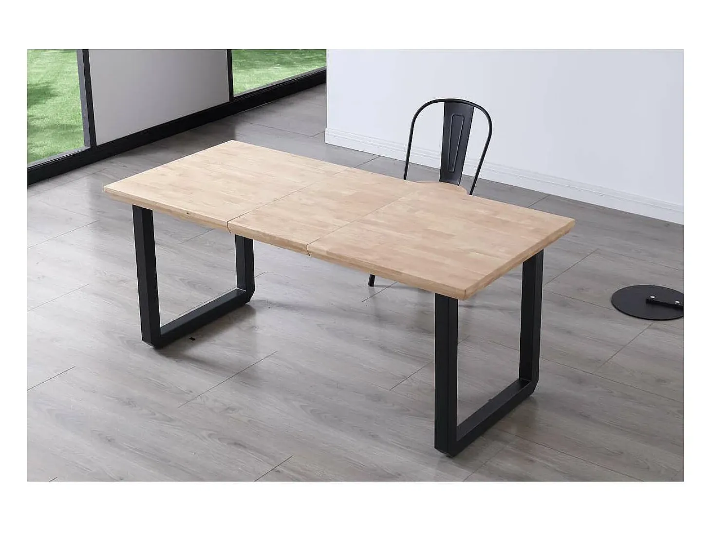 Mesa extensible Roma Roble nordish pata negra 77 cm(alto)140-180-220 cm(ancho)80 cm(largo)