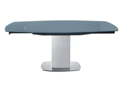 Mesa extensible TALICIA - Cristal templado y metal - Gris
