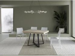 Mesa extensible 120/224x90 cm Abbraccio cachemira patas antracita
