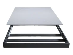 Mesa extensible 90x120/180 cm Bernadette Roble Natural estructura Antracita