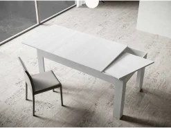 Mesa extensible 90x120/180 cm Bibi Fresno Blanco