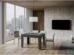 Mesa extensible 90x120/180 cm Bibi Antracita Espatulado