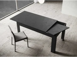Mesa extensible 90x120/180 cm Bibi Antracita Espatulado