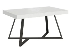 Mesa extensible 160/264x90 cm Booster fresno blanco patas antracita
