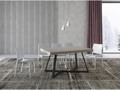 Mesa extensible 140/244x90 cm Booster cachemira patas antracita