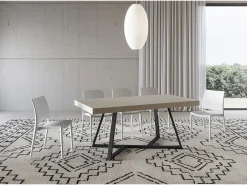 Mesa extensible 180/284x90 cm Booster cachemira patas antracita