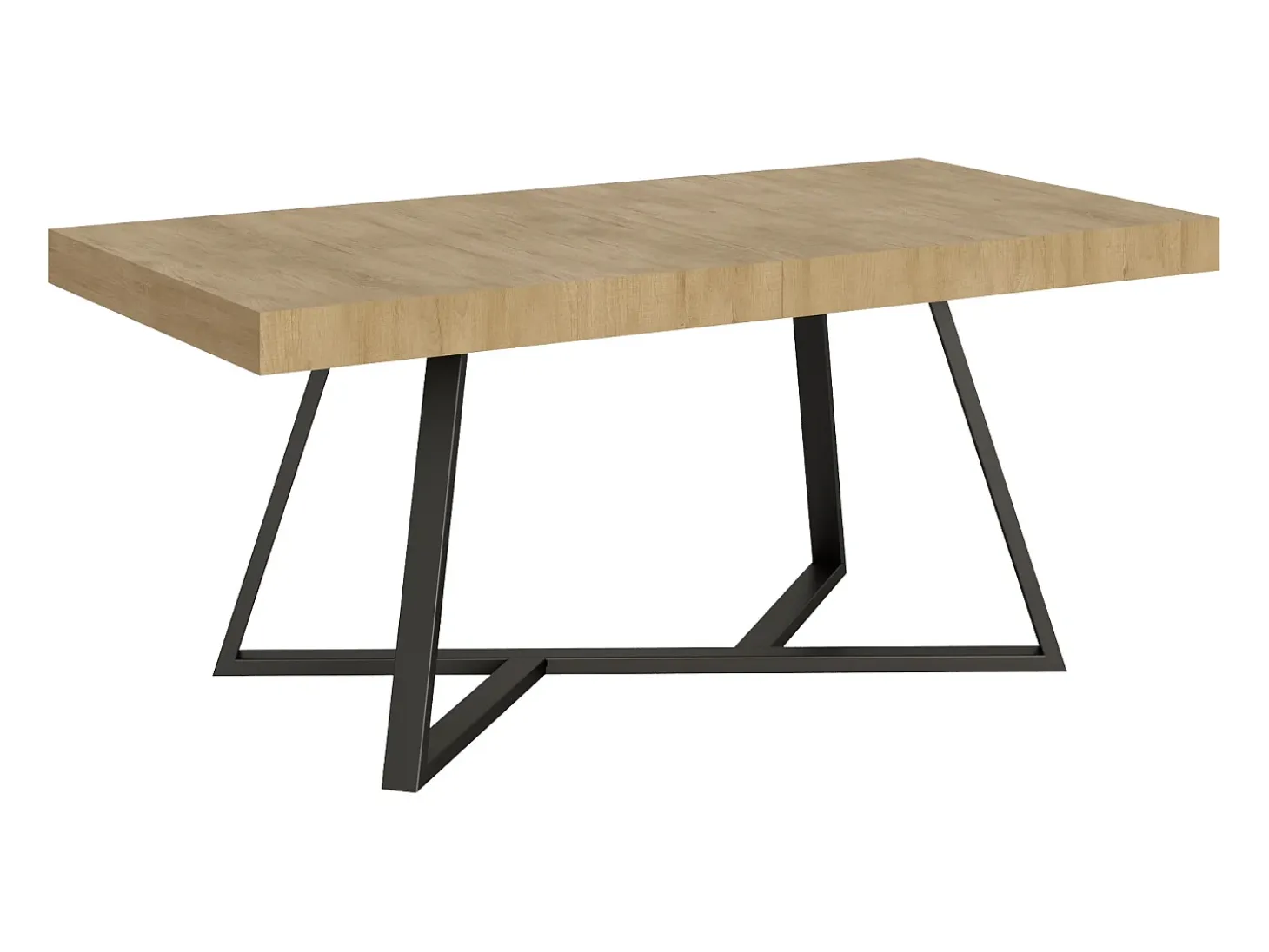 Mesa extensible 180/284x90 cm Booster roble natural patas antracita
