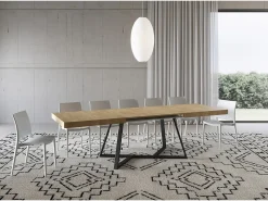 Mesa extensible 180/284x90 cm Booster roble natural patas antracita