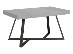 Mesa extensible 160/420X90 cm Booster cemento patas antracita