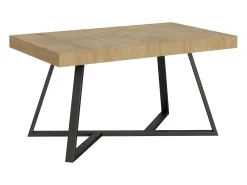 Mesa extensible 140/400x90 cm Booster roble natural patas antracita